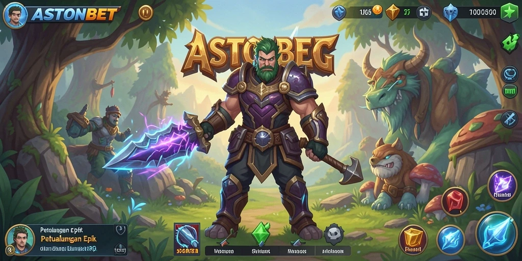Tampilan menakjubkan dari gameplay RPG di ASTONBET.