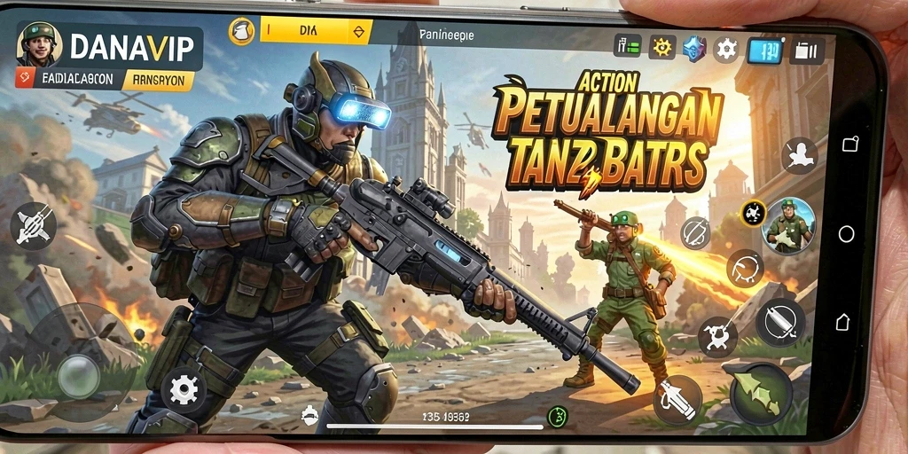 Gameplay seru DANAVIP dengan aksi mendebarkan.