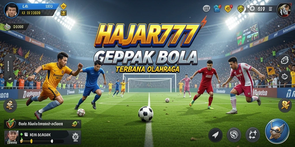 Tampilan menarik dari gameplay HAJAR777 yang penuh aksi sepak bola.