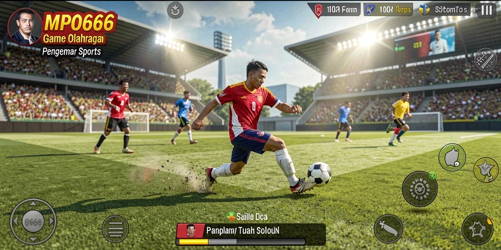 Tampilan screenshot utama MPO666 menampilkan gameplay olahraga yang seru dan kompetitif.