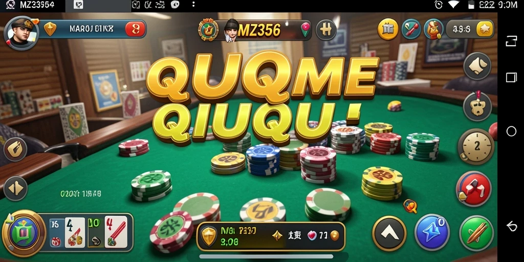 Tampilan gameplay seru dalam MZ356, menunjukkan keseruan bermain QiuQiu.