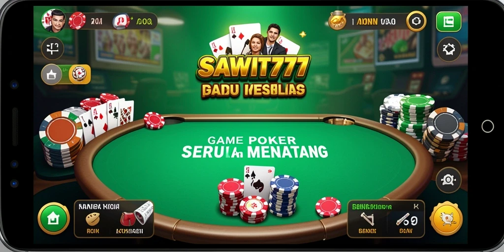 Tampilan menarik dari gameplay poker di SAWIT777.