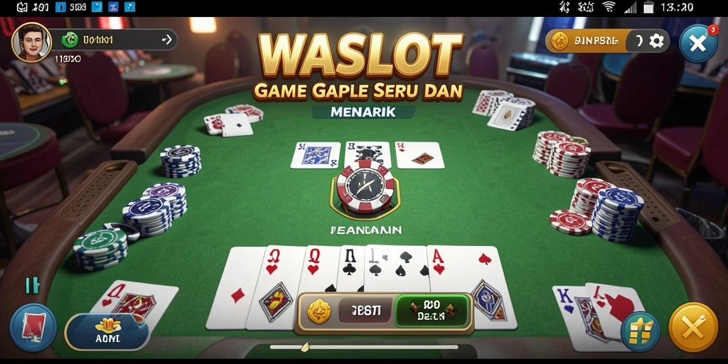 Screenshot utama WASLOT menampilkan momen seru saat bermain Gaple.